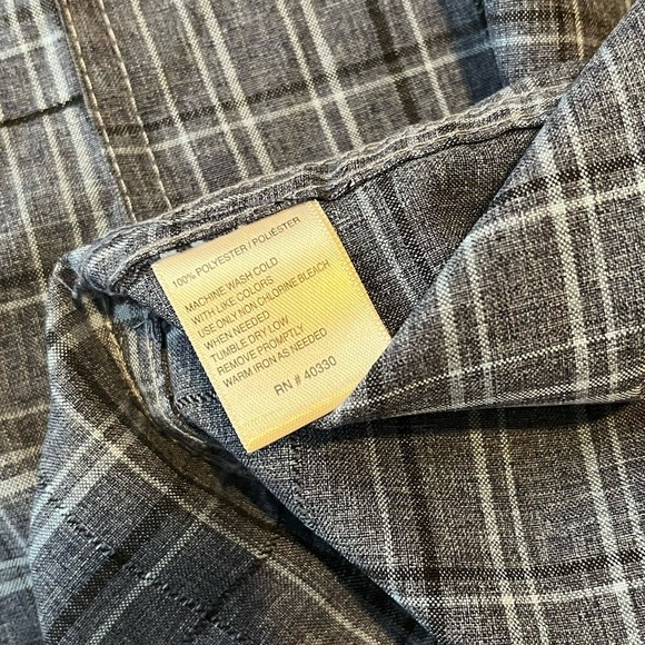 Haggar Clothing Men's Short Sleeve Blue Polo Button Up Pointed Collar Vintage - Picture 5 of 6